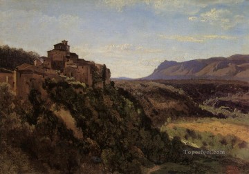 Papigno Edificios con vistas al valle al aire libre Romanticismo Jean Baptiste Camille Corot Pinturas al óleo